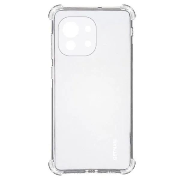 TPU чехол GETMAN Ease logo усиленные углы для Xiaomi Mi 11 — Прозрачный — фото 1