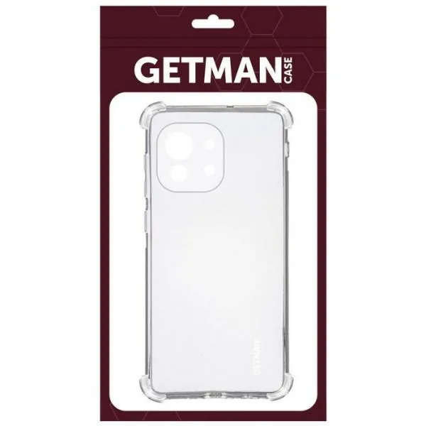 TPU чехол GETMAN Ease logo усиленные углы для Xiaomi Mi 11 — Прозрачный — фото 3