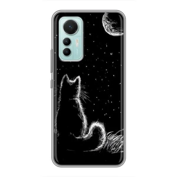 Чехол с принтом «Котик и луна» для Xiaomi Mi 12 Lite