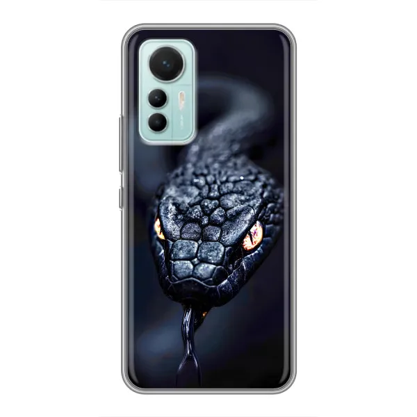 Чехол с принтом «Черная змея» для Xiaomi Mi 12 Lite