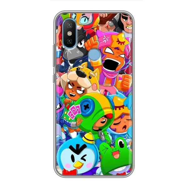 Чехол с принтом «герои Бравл Старс» для Xiaomi Mi6X