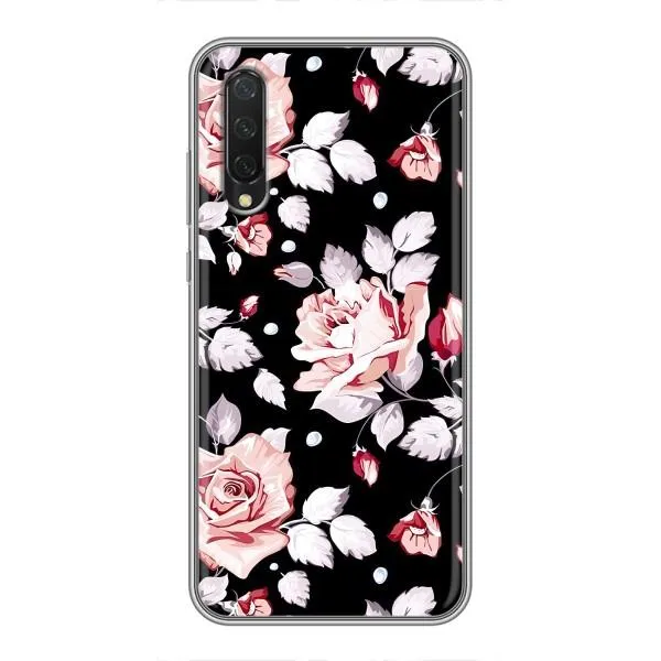 Чехол с принтом «Цветочки на черном» для Xiaomi Mi 9 Lite Чехол с принтом «Цветочки на черном» для Xiaomi Mi 9 Lite