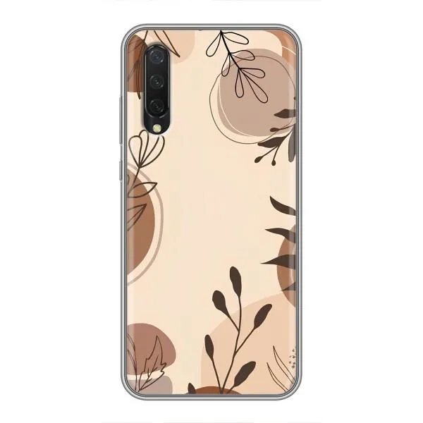 Чехол с принтом «Коричневые цветы» для Xiaomi Mi 9 Lite