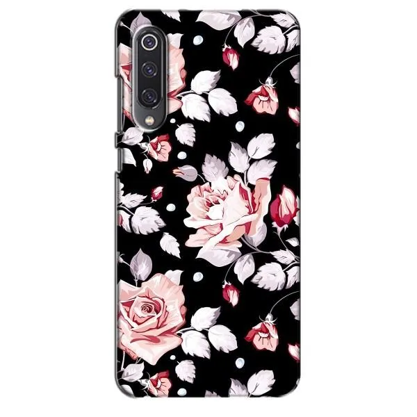 Чехол с принтом «Цветочки на черном» для Xiaomi Mi 9 SE