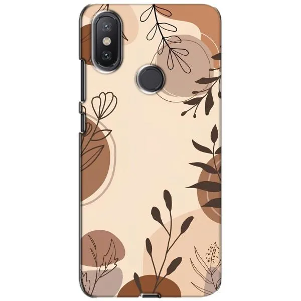 Чохол з принтом «Коричневі квіти» для Xiaomi Mi A2 Lite