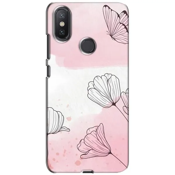Чохол з принтом «Рожеві квіти» для Xiaomi Mi A2 Lite