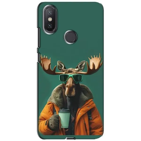 Чехол с принтом «Лось с кофе» для Xiaomi Mi A2 Lite