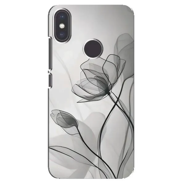 Чехол с принтом «Черные цветы» для Xiaomi Mi A2