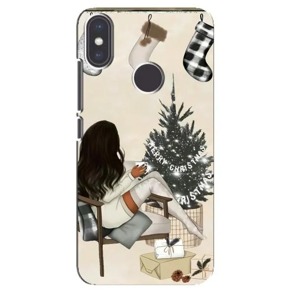 Чехол с принтом «Девушка с елкой» для Xiaomi Mi A2 Чехол с принтом «Девушка с елкой» для Xiaomi Mi A2