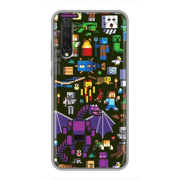Чехол с принтом «Коллаж Майнкрафт» для Xiaomi Mi A3