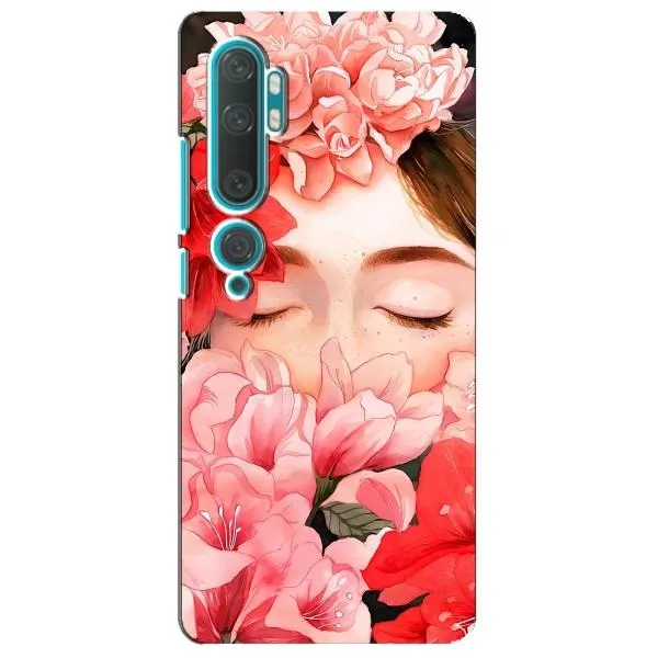 Чехол с принтом «Глаза в цветах» для Xiaomi Mi Note 10