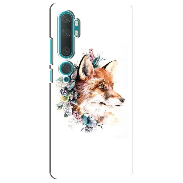 Чехол с принтом «Лисичка в цветочках» для Xiaomi Mi Note 10 Чехол с принтом «Лисичка в цветочках» для Xiaomi Mi Note 10
