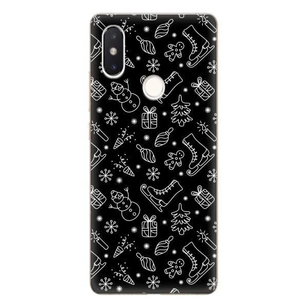 Чехол с принтом «Новогодний фон» для Xiaomi Mi 8 SE