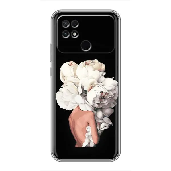 Чохол з принтом «Білі квіти» для Xiaomi POCO C40