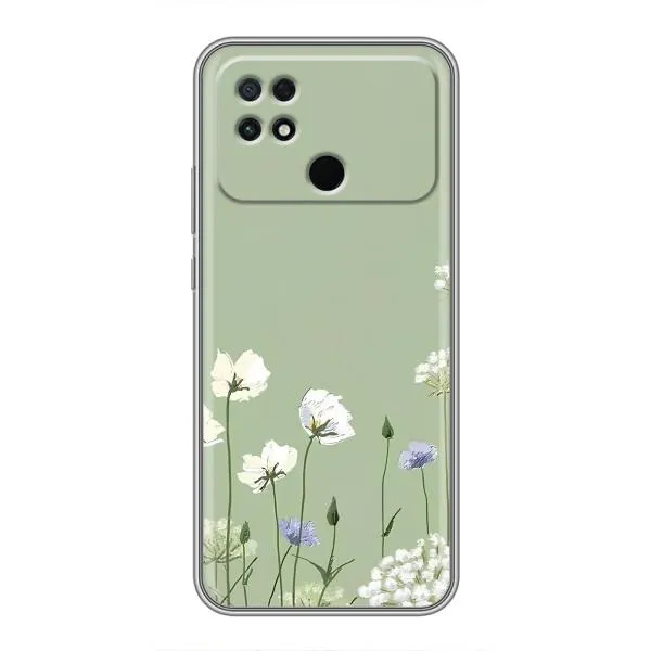 Чехол с принтом «Цветы на зеленом» для Xiaomi POCO C40
