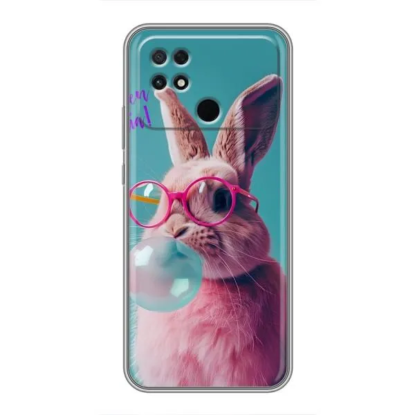 Чохол з принтом «Кролик в окулярах» для Xiaomi POCO C40