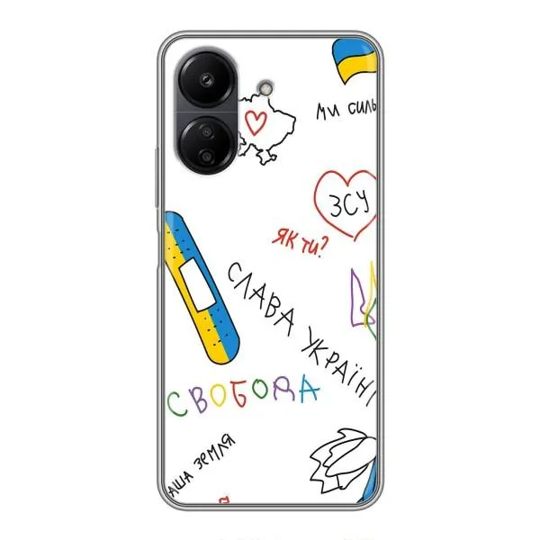 Чехол с принтом «Стикер» для Xiaomi POCO C65