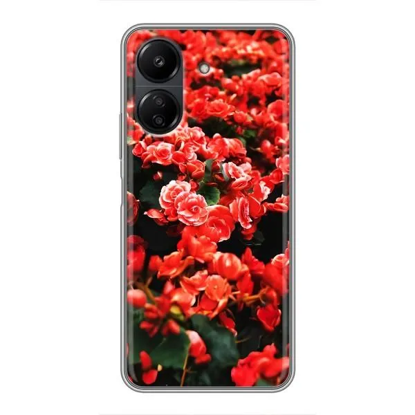 Чохол з принтом «Квіти червоні» для Xiaomi POCO C65 Чохол з принтом «Квіти червоні» для Xiaomi POCO C65