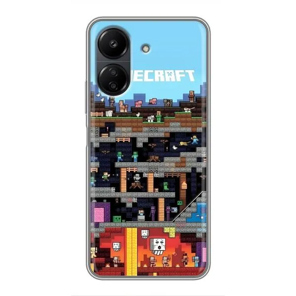 Чохол з принтом «фон Minecraft» для Xiaomi POCO C65