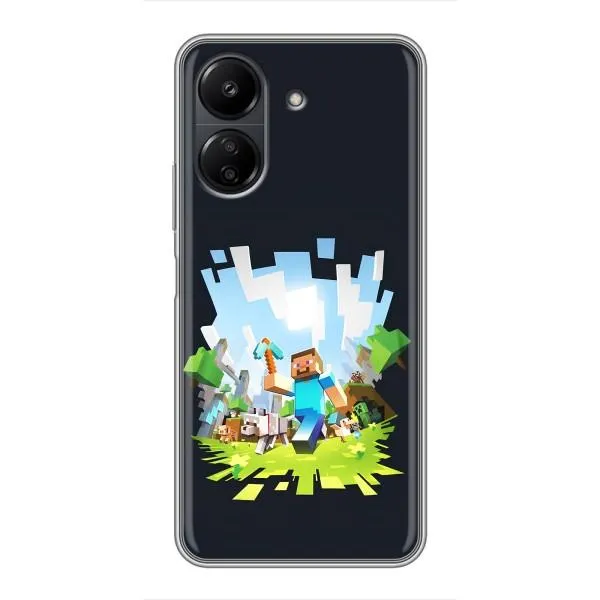 Чохол з принтом «персонажі Minecraft» для Xiaomi POCO C65