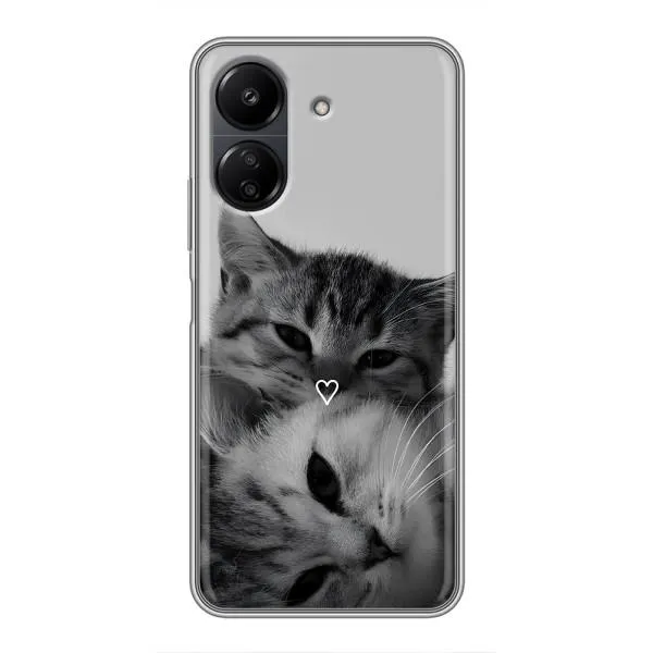Чохол з принтом «Пара котів» для Xiaomi POCO C65