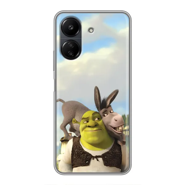 Чохол з принтом «Шрек та Осел» для Xiaomi POCO C65 Чохол з принтом «Шрек та Осел» для Xiaomi POCO C65