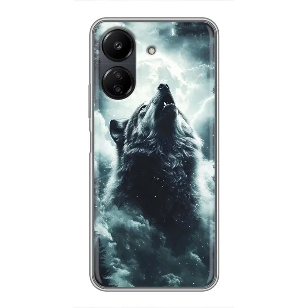 Чохол з принтом «Вовк у хмарах» для Xiaomi POCO C65 Чохол з принтом «Вовк у хмарах» для Xiaomi POCO C65
