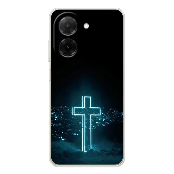 Чехол с принтом «Крест и город» для Xiaomi Poco C71 Чехол с принтом «Крест и город» для Xiaomi Poco C71