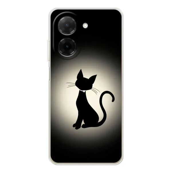 Чехол с принтом «Силуэт котика» для Xiaomi Poco C71