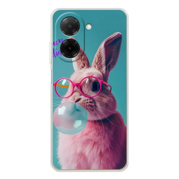 Чохол з принтом «Кролик в окулярах» для Xiaomi Poco C71