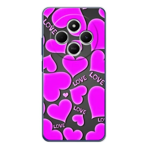Чехол с принтом «Pink hearts» для Xiaomi Poco C75