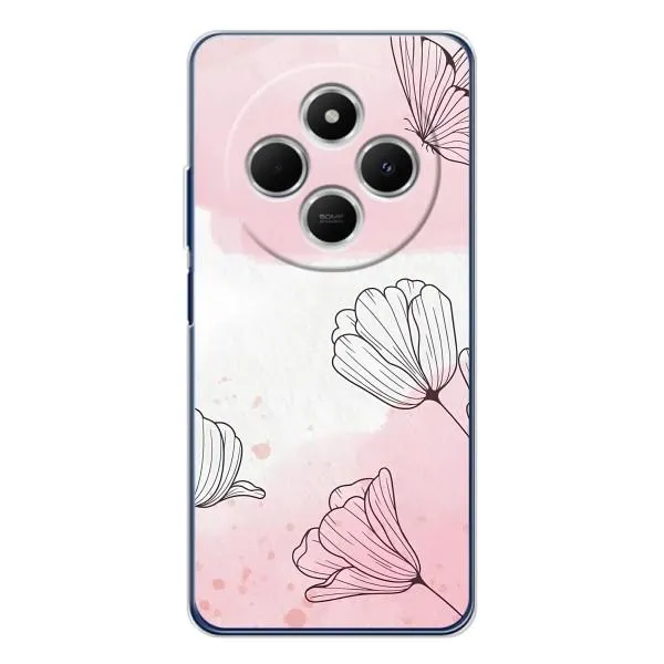 Чехол с принтом «Розовые цветы» для Xiaomi Poco C75