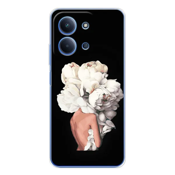 Чехол с принтом «Белые цветы» для Xiaomi Poco C85 Чехол с принтом «Белые цветы» для Xiaomi Poco C85