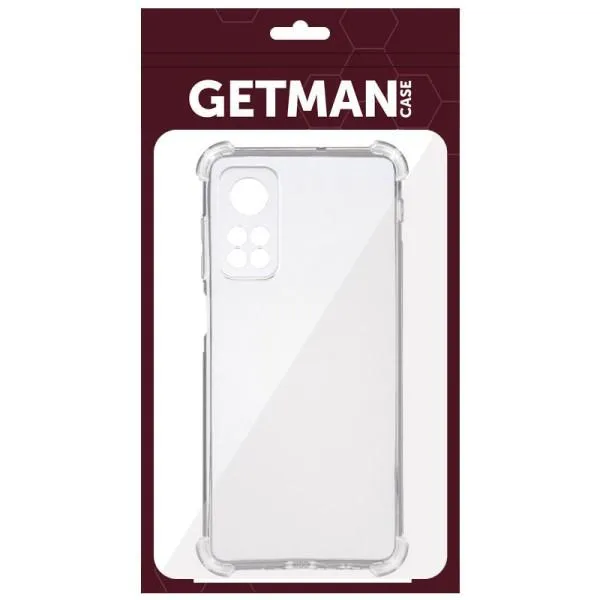 TPU чохол GETMAN Ease logo посилені кути Full Camera для Xiaomi Redmi K40/K40 Pro/K40 Pro+/Poco F3 — Прозорий — фото 3