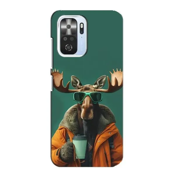 Чехол с принтом «Лось с кофе» для Xiaomi POCO F3