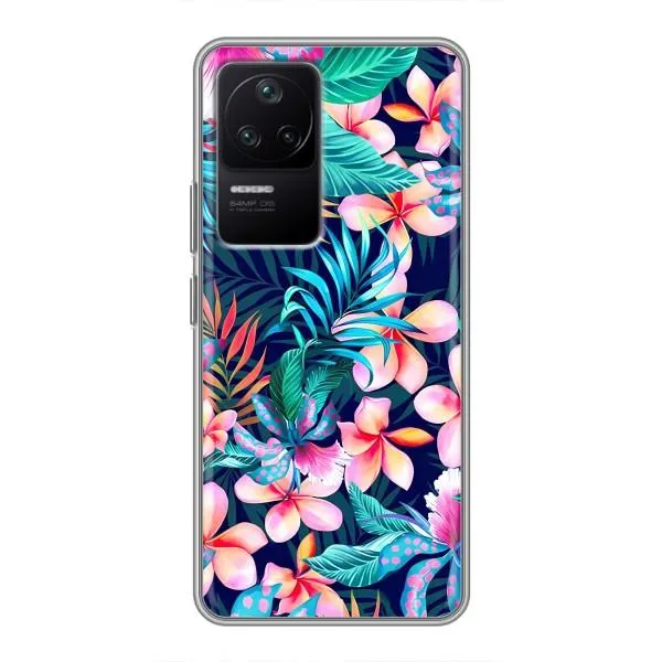 Чехол с принтом «Красочные цветы» для Xiaomi POCO F4 (5G)