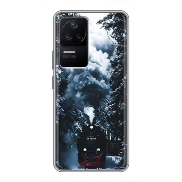 Чехол с принтом «Зимний поезд» для Xiaomi POCO F4 (5G)