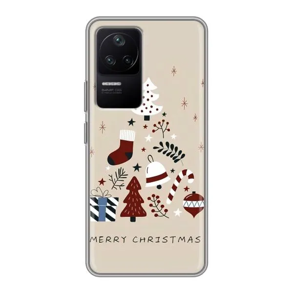 Чехол с принтом «Merry Christmas» для Xiaomi POCO F4 (5G) Чехол с принтом «Merry Christmas» для Xiaomi POCO F4 (5G)