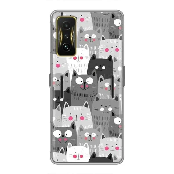 Чехол с принтом «Рисованные котики» для Xiaomi POCO F4 GT