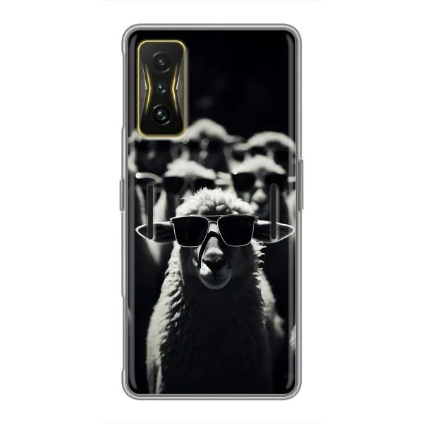 Чехол с принтом «Овечка в очках» для Xiaomi POCO F4 GT Чехол с принтом «Овечка в очках» для Xiaomi POCO F4 GT