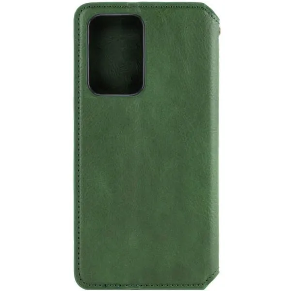 Кожаный чехол-книжка GETMAN Cubic (PU) для Xiaomi Poco F5 Pro — Зеленый — фото 2 Кожаный чехол-книжка GETMAN Cubic (PU) для Xiaomi Poco F5 Pro — Зеленый — фото 2