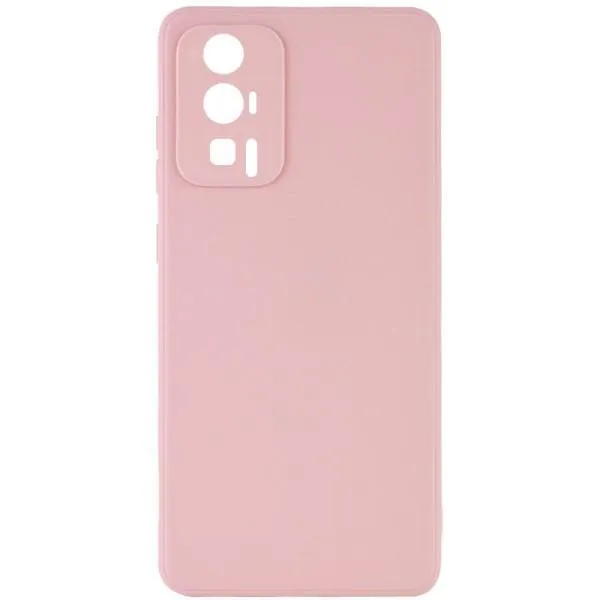 Силиконовый чехол Candy Full Camera для Xiaomi Poco F5 Pro — Розовый — фото 1