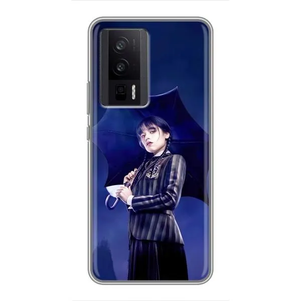 Чехол с принтом «Уэнздей с зонтом» для Xiaomi POCO F5 Pro