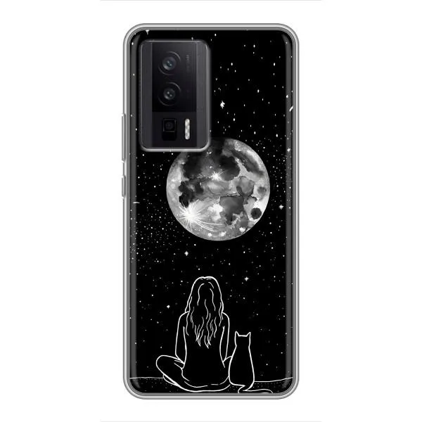 Чехол с принтом «Девушка с котом» для Xiaomi POCO F5 Pro