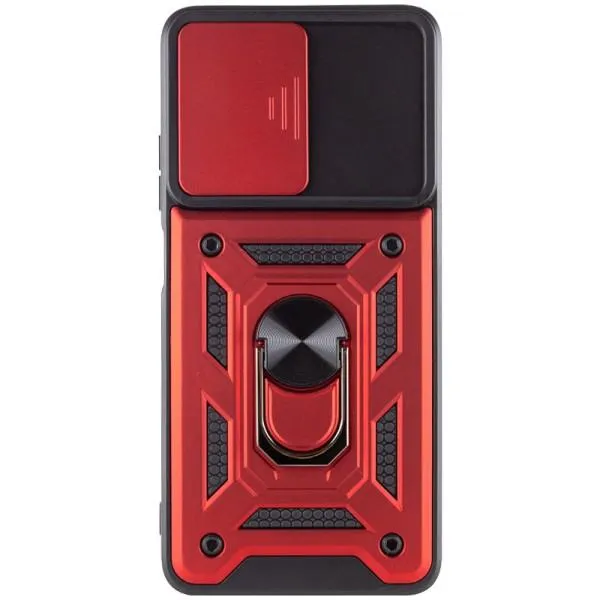 Ударопрочный чехол Camshield Serge Ring для Xiaomi Poco F5 / Note 12 Turbo — Красный — фото 4