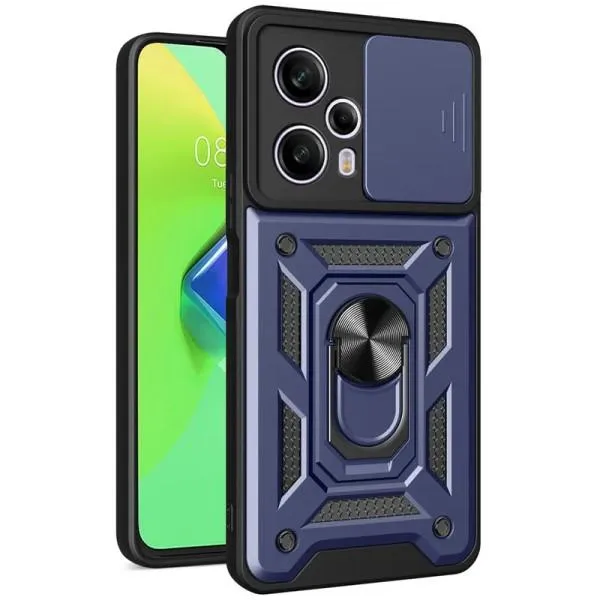 Ударопрочный чехол Camshield Serge Ring для Xiaomi Poco F5 / Note 12 Turbo — Синий — фото 1