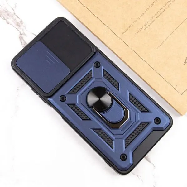 Ударопрочный чехол Camshield Serge Ring для Xiaomi Poco F5 / Note 12 Turbo — Синий — фото 2