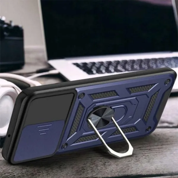 Ударопрочный чехол Camshield Serge Ring для Xiaomi Poco F5 / Note 12 Turbo — Синий — фото 4
