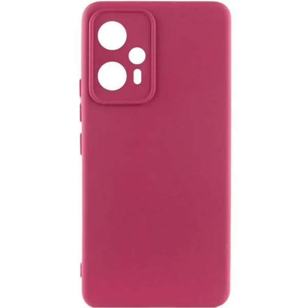 Чехол Silicone Cover Lakshmi Full Camera (A) для Xiaomi Poco F5 / Note 12 Turbo — Бордовый — фото 2