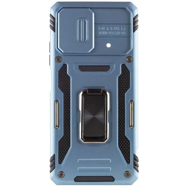 Ударопрочный чехол Camshield Army Ring для Xiaomi Poco F5 / Note 12 Turbo — Голубой — фото 2